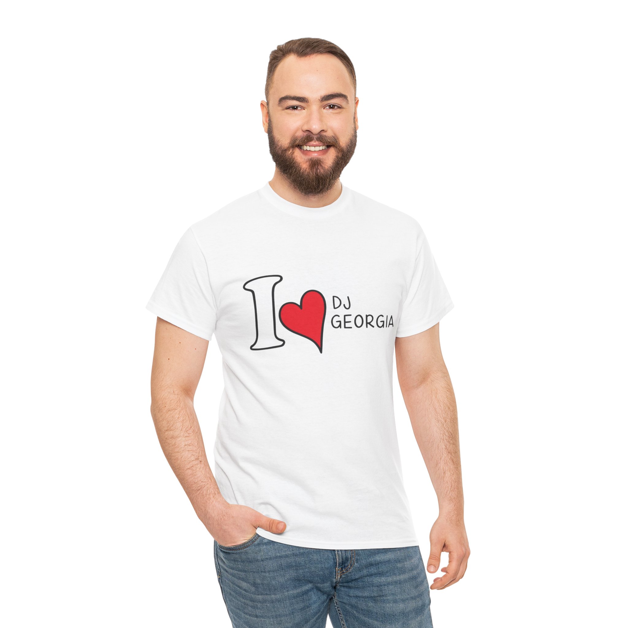 I Love DJ Georgia T-Shirt (Unisex) - Image 6